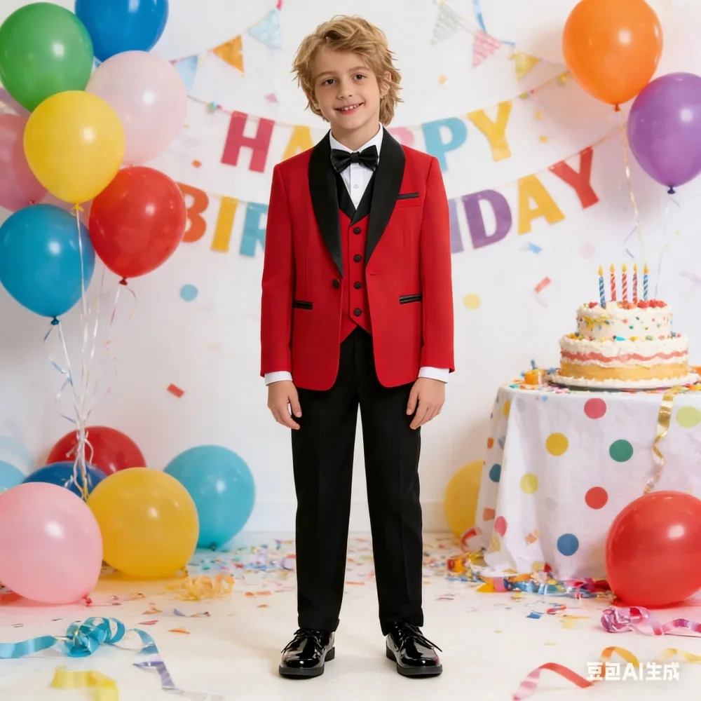 

Стильный элегантный детский костюм-смокинг из 4 предметов для мальчиков: на свадьбу, день рождения, вечеринку, с шалевым воротником, для выступлений на сцене, размеры 3-14 лет