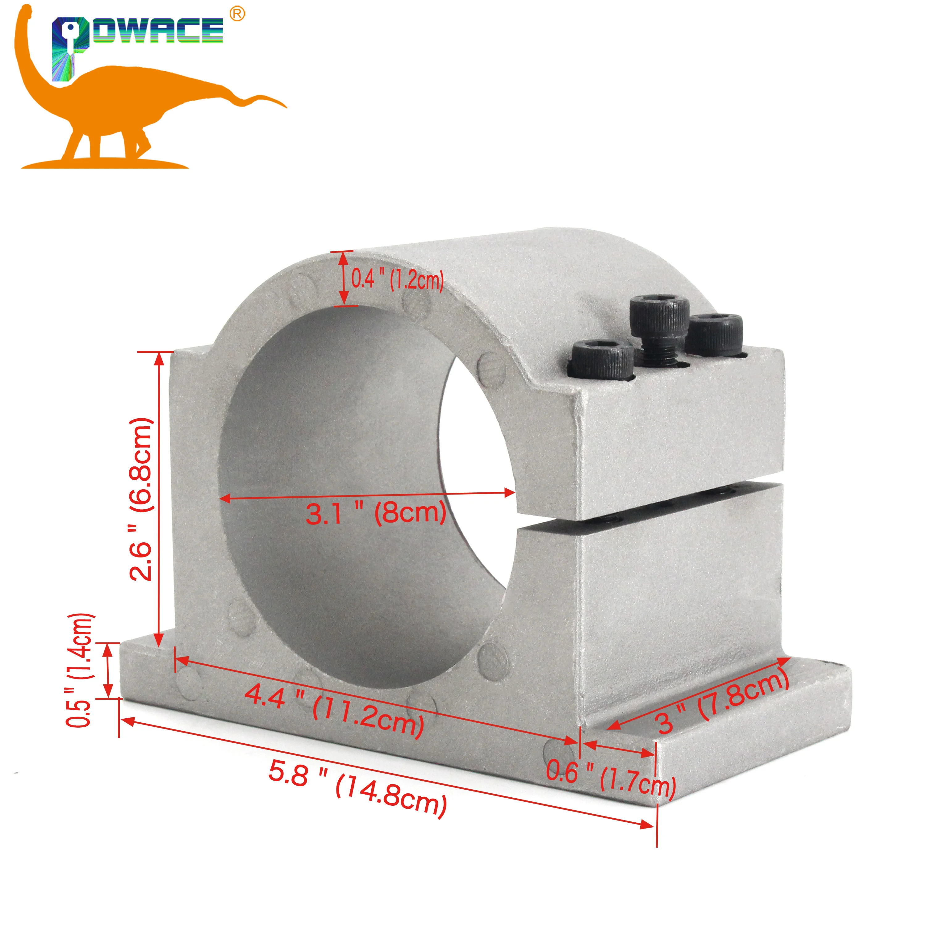 65mm 80mm 100mm Cast Aluminium Spindle Bracket Clamp Fixture Holder Mount CNC Accessories Part