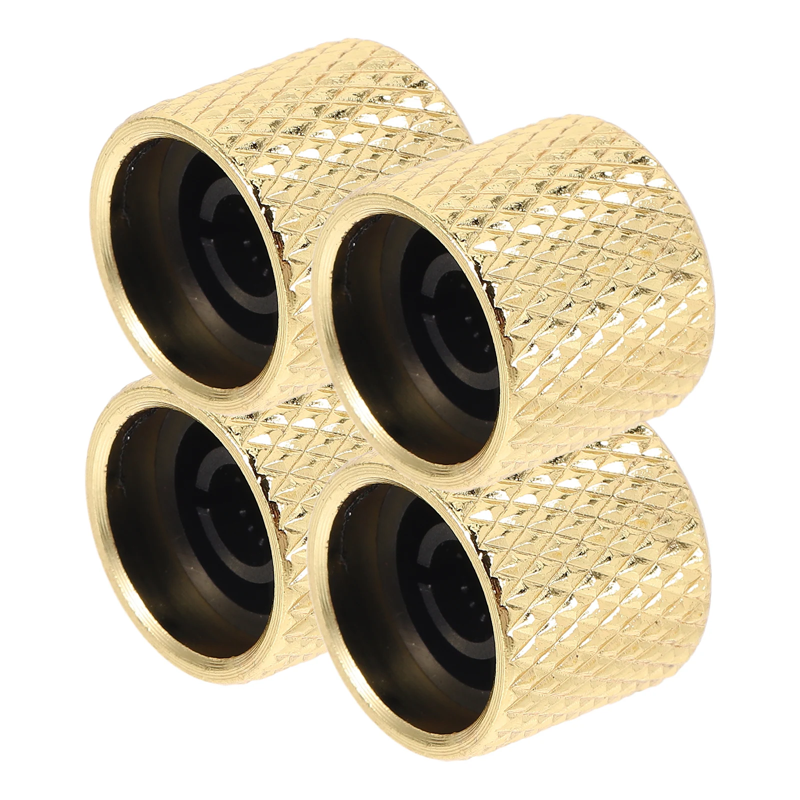 

4pcs Electric Metal Dome Volume Tone Control Black Metal Dome Knob Speed Universal Bass Guitar Knobs Gold HardwareVintage