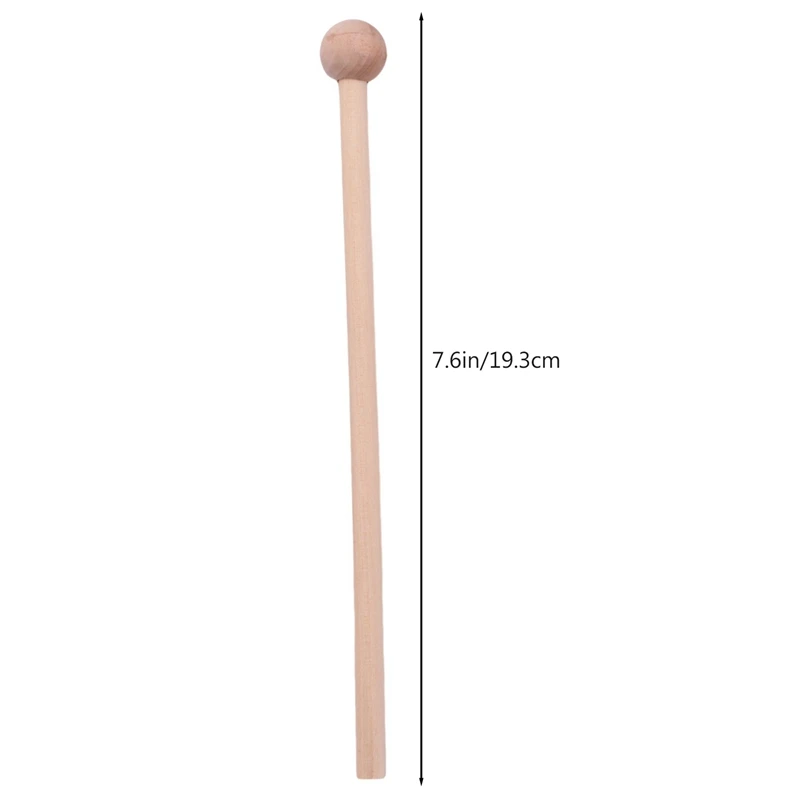 2 Pair Wood Mallets Percussion Sticks for Energy Chime, Xylophone, Wood Block, Glockenspiel and Bells