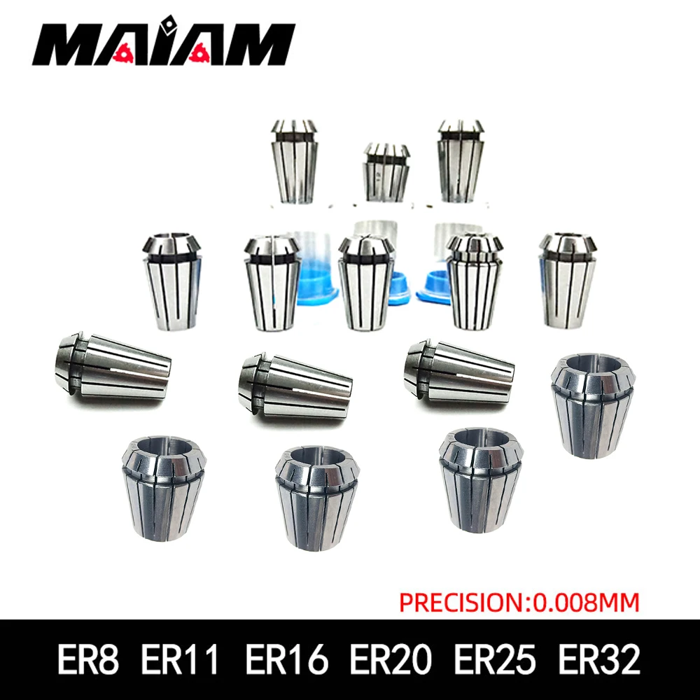 Inch ER8 ER11 ER16 ER20 ER25 ER32 Collet Precision 0.008 ER spring collet chuck 1.5~9.5mm for CNC Engraving machine tool holder