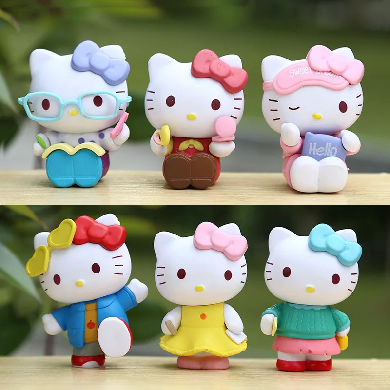 

New Sanrio Anime Character Peripheral Hello Kitty Doll Cute Desktop Ornaments Room Decoration Ornaments Birthday Gift