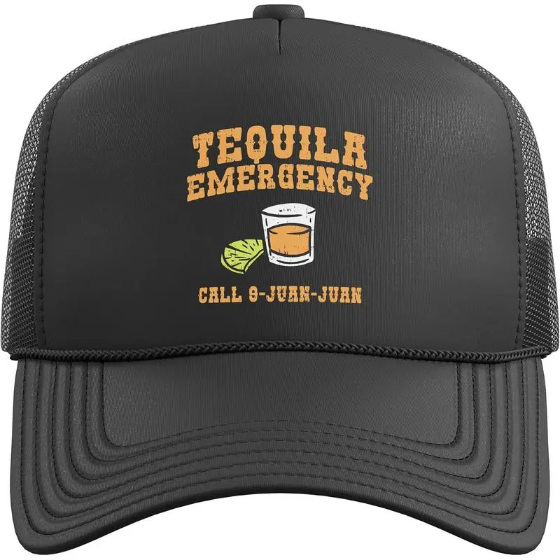 Tequila Emergency Shirt Call 9 Juan Funny Mexican Drinking Trucker Hat With Adjustable Mesh Back