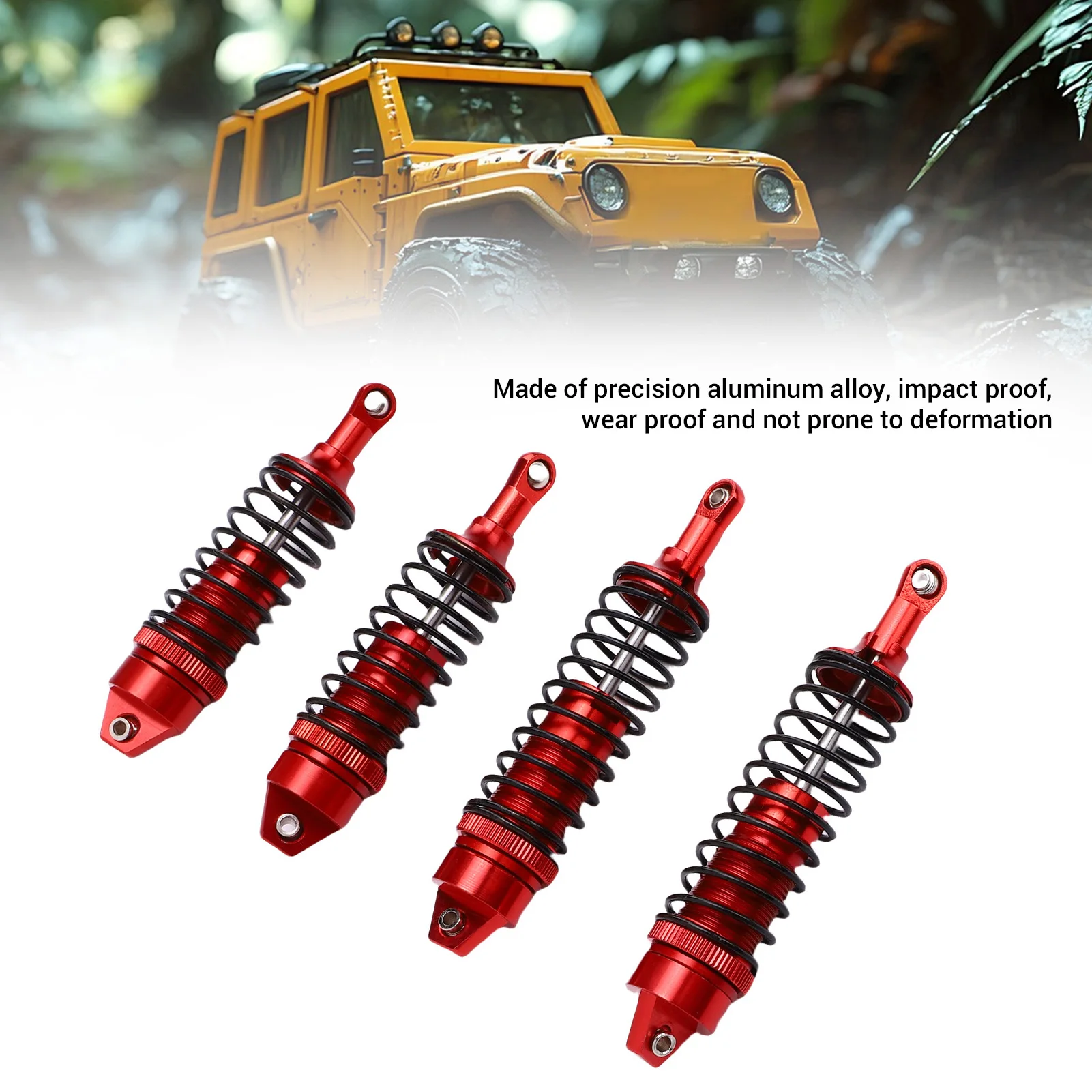 RC Olie Gevulde Schokdempers Kit RC Schokdemper Set Verbeterde Behandeling Stabiele Structuur Anti voor 1/10 RC Crawler Auto