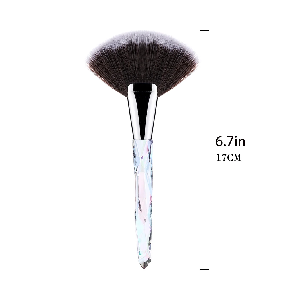 1pcs high-quality fan shaped makeup brush powder blusher powder brush high gloss brush large size multi-function makeup brush