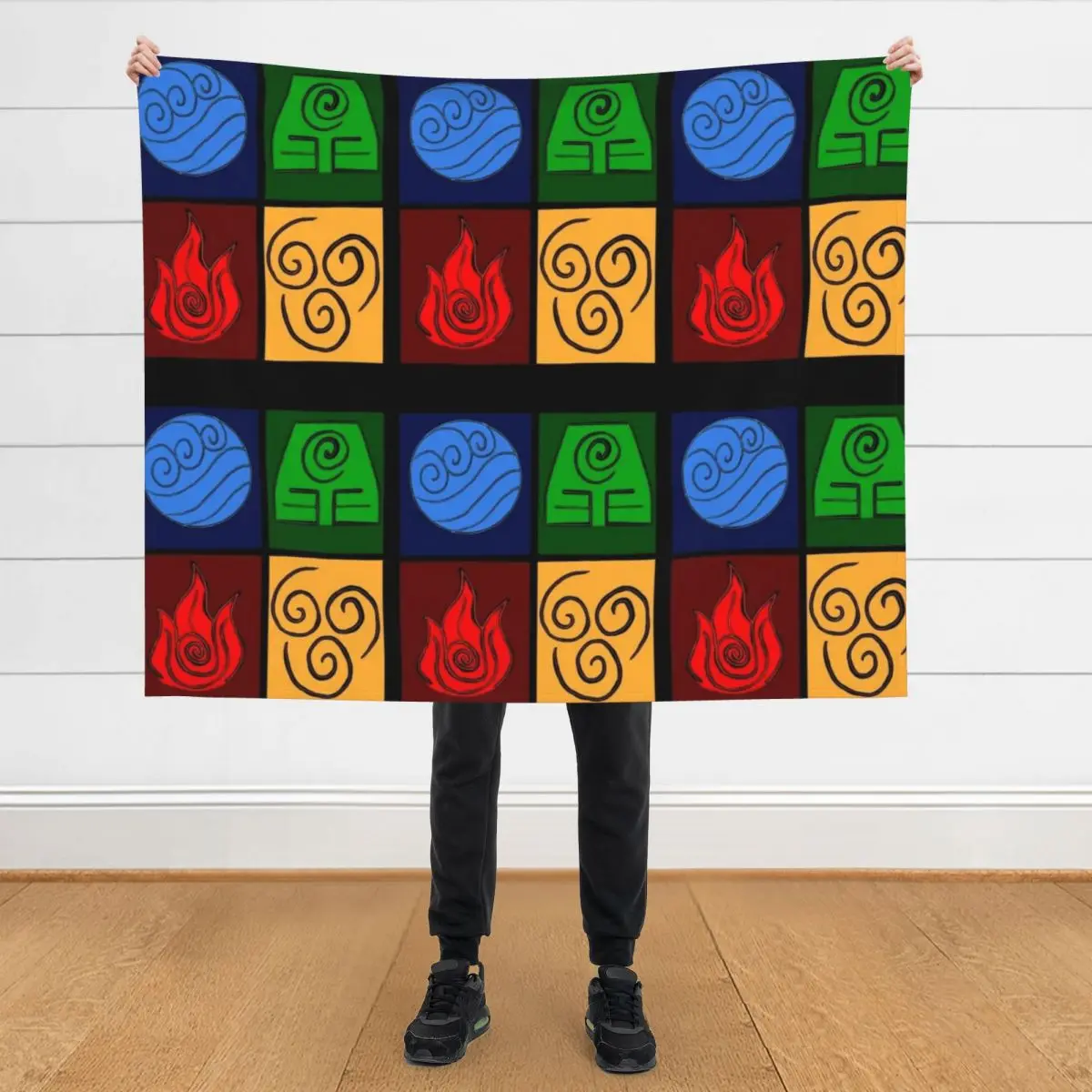 

The Four Nations Symbols from Avatar the Last Airbender Throw Blanket Summer Beddings Extra Large Throw Sofa Blankets