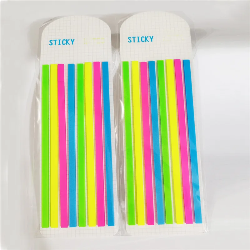 160 Sheets Stickers Transparent Fluorescent Index Tabs Flags Sticky Note Stationery Children Gifts School Office Supplies