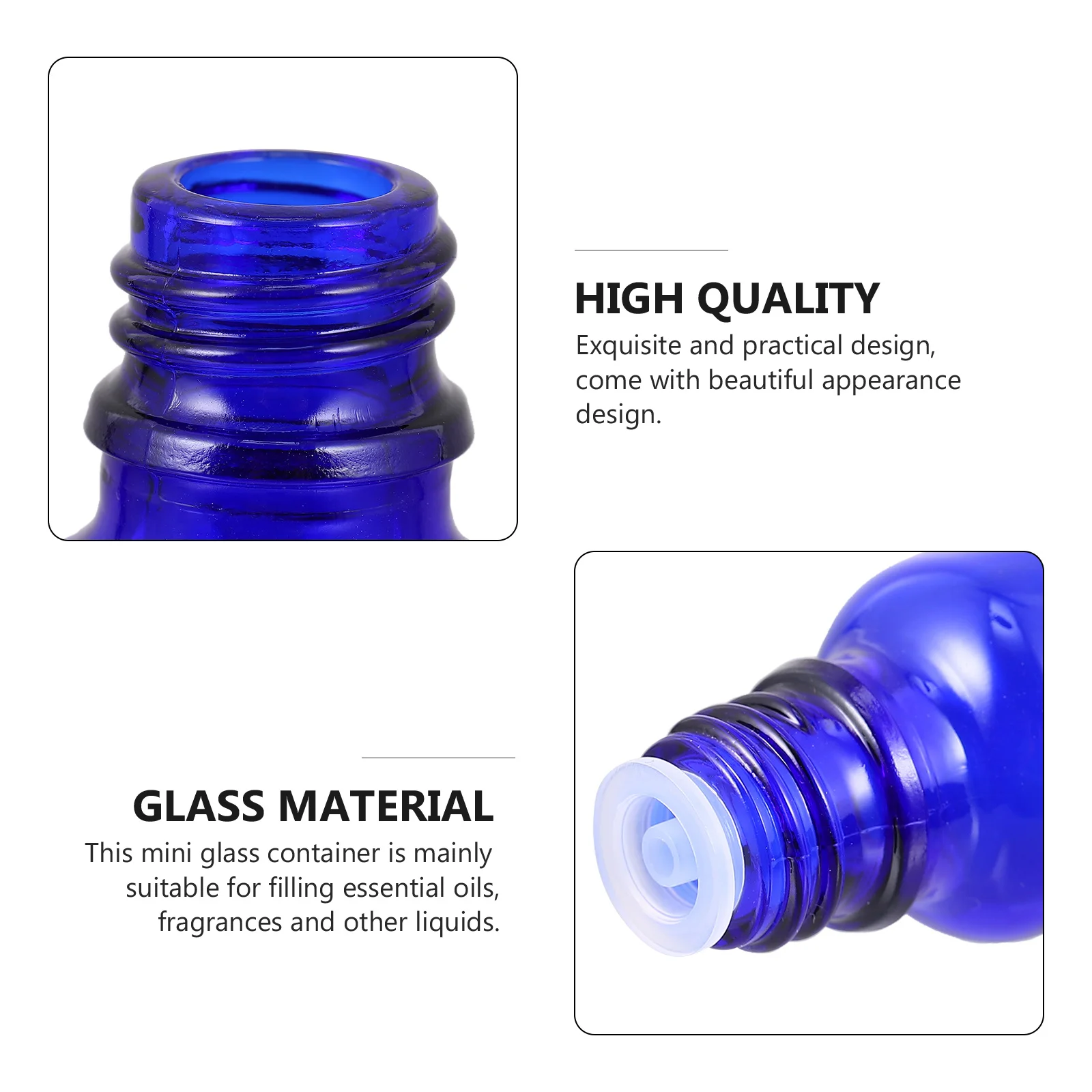 

15Pcs Mini Glass Bottle Essential Oil Container Durable Perfume Liquid Dispenser Bottles Portable Travel Storage