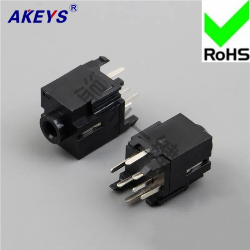 10 PCS PJ-344 Power Socket 3.5 Headphone Socket 7 foot pin 4 fixed foot 3.5MM socket master