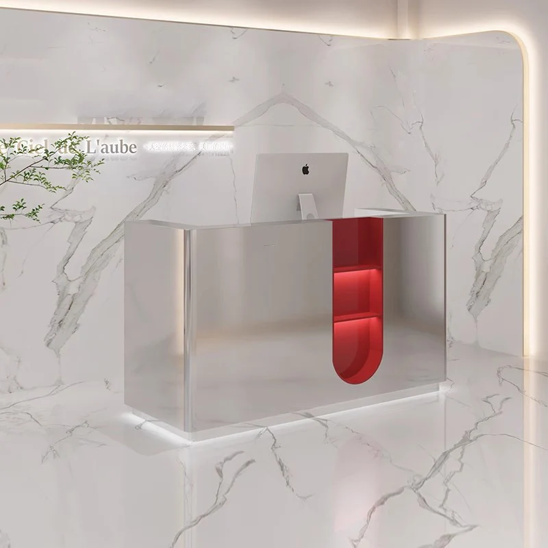 rj-Drawer Aesthetic Reception Desks Restaurant Best Company Beauty Reception Desks Salon Unique Escritorio Commercial Furniture-