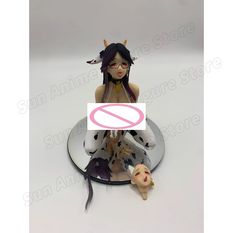Chinese Version Dairy Cow Black Fu 1/6 PVC 16CM Bikini Squatting Position Animation Figures High Quality Paint Desktop Ornaments