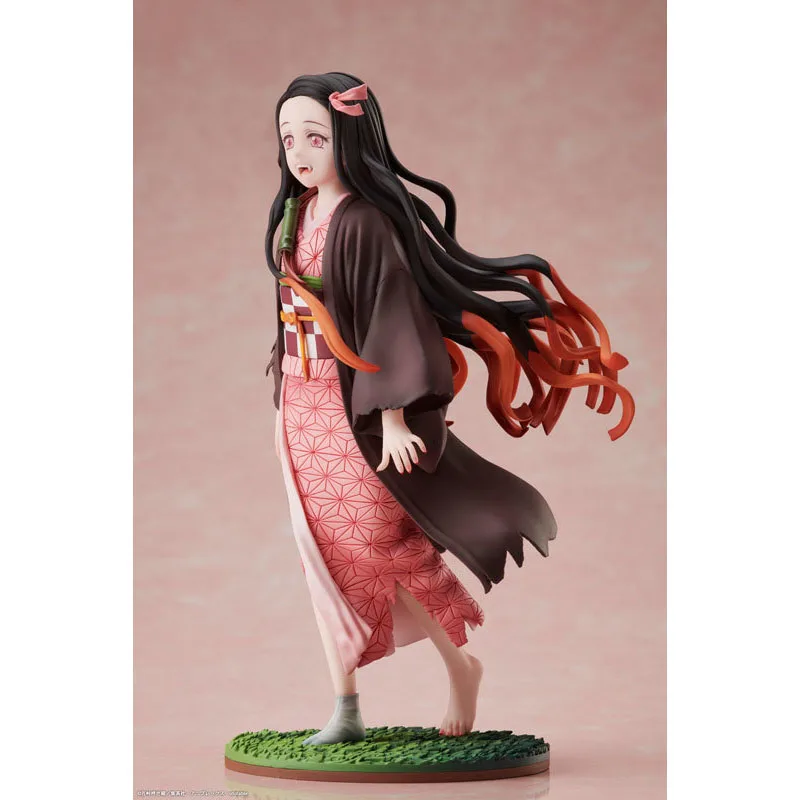 Oryginalna oryginalna figurka Anime Aniplex+ Demon Slayer Kamado Nezuko nadchodząca na słońce Model kolekcjonerski Statuetka Ozdoba