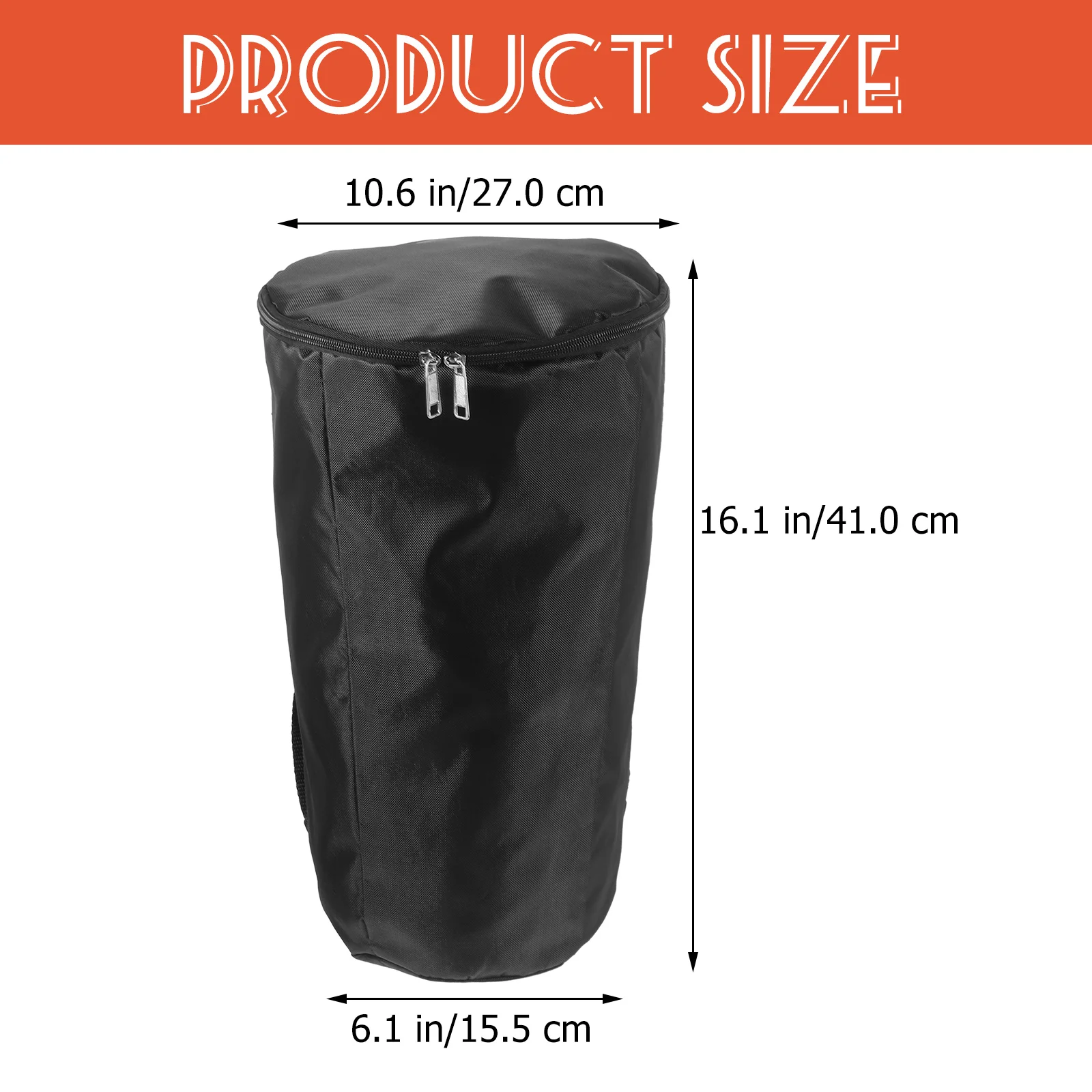 

8 Inch Djembe Carry Case Waterproof Bag Double Shoulder Straps 41x27x155cm Black Djembe Bag African Drum Accessories