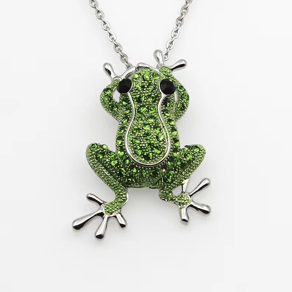 ZAKOL Luxury Green Crystal Frog Brooch Animal Brooches Pins For Women Dress Coat Accessories Jewelry Gift image 5