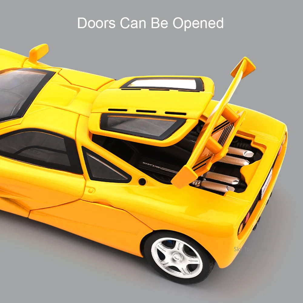 Modelo de juguete fundido a presión 1:32 F1 720S, supercoche de aleación con luz de sonido, puertas extraíbles, vehículos en miniatura abiertos para niños, colección divertida