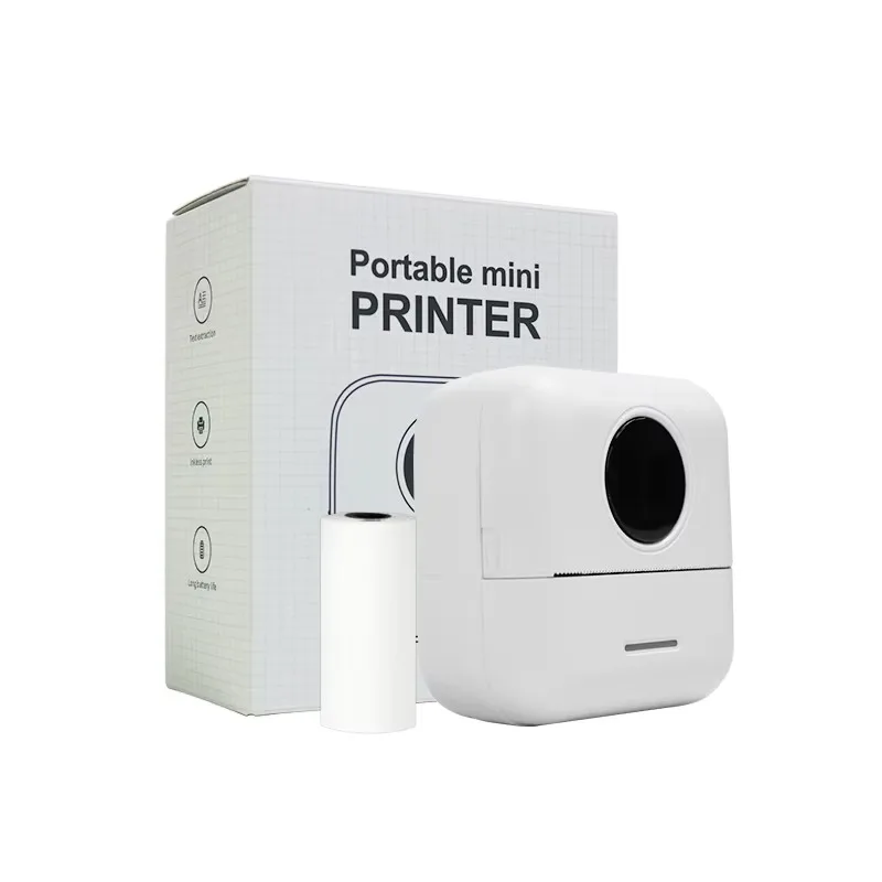 

Hot Sale Factory Price Mobile Portable Printer Mini Inkless BT Thermal Printer Label Photo Sticker Printer