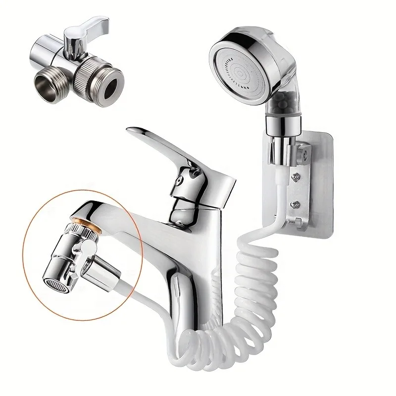 Universal Faucet Splitter Adapter Dual Output Water Diverter Valve Kitchen Bidet Shower Bathroom Sink Connector