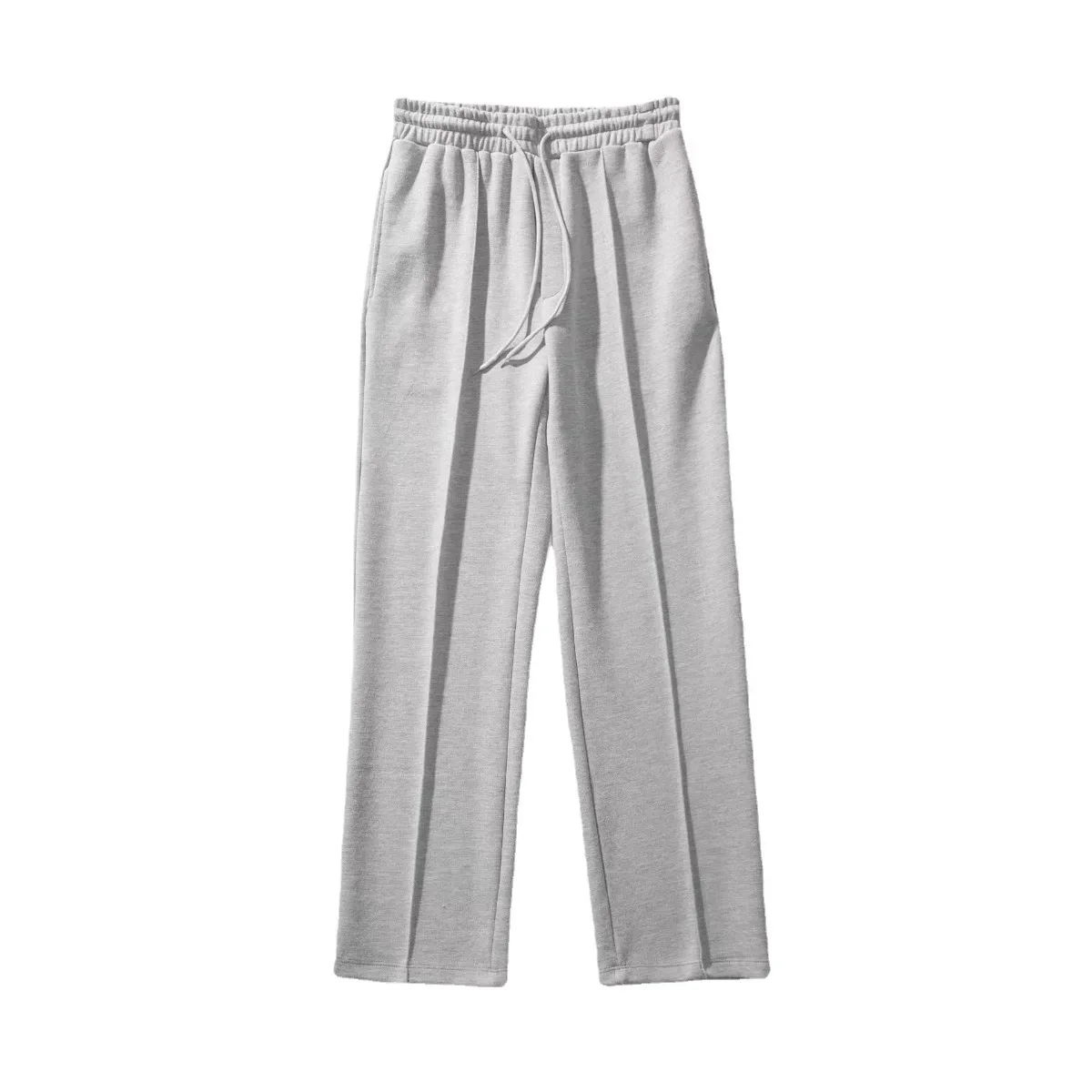 Sommer-Herren-Freizeithose mit lockerer Passform und geradem Bein, Kordelzug, leichte Jogginghose mit weitem Bein für Herren, bequeme lange Hose