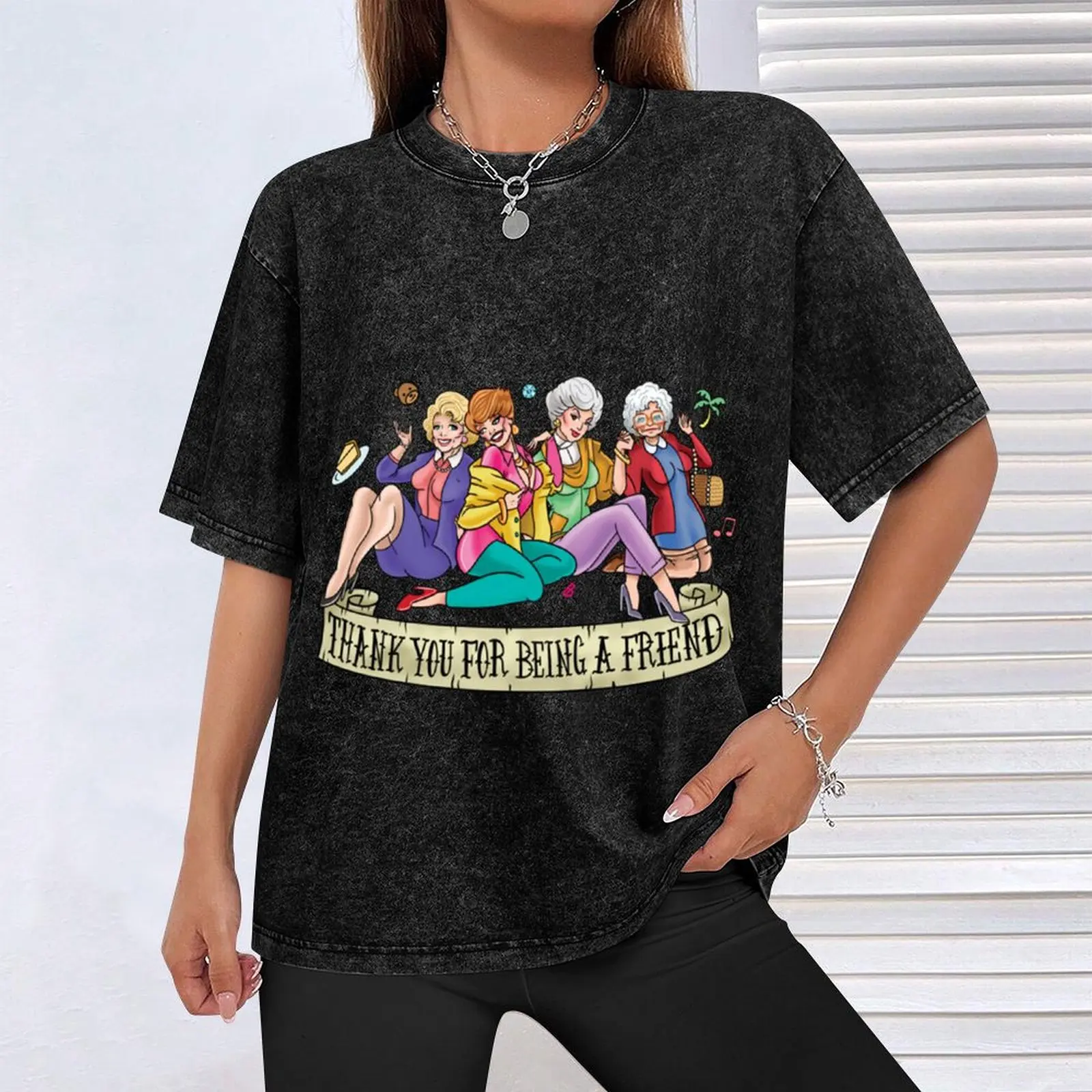 تي شيرت Golden Warhol للفتيات، قمصان ماهرة، هدايا لصديقك، قمصان كبيرة الحجم للرجال