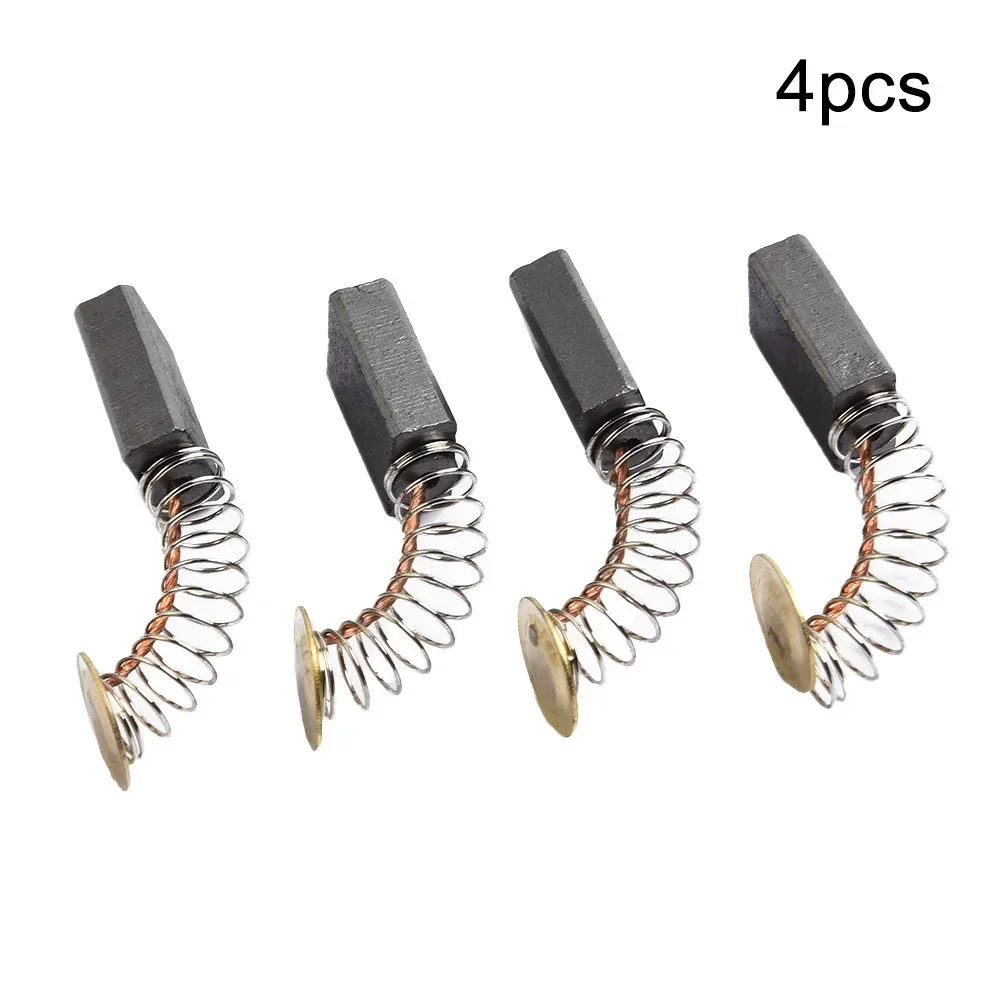 

4 Pcs Motor Carbon Brush Replacement Parts Accessories Angle Grinder Carbon Metal For Hammer Drill Spring 25mm