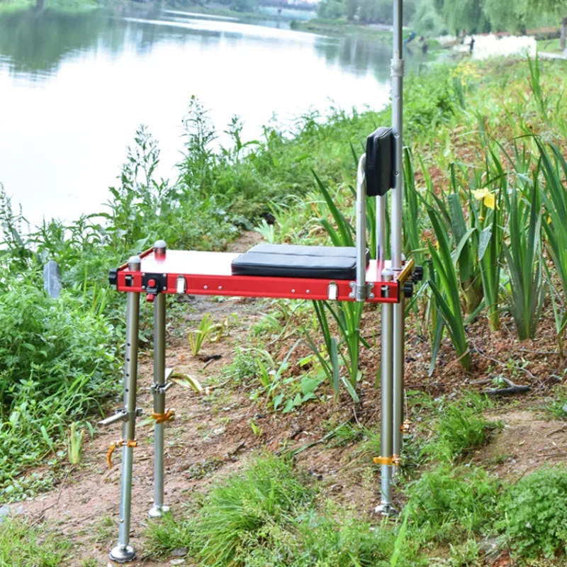 Large fishing platform new ultra-light folding multifunctional telescopic portable aluminum alloy thickened small Diaoyutai