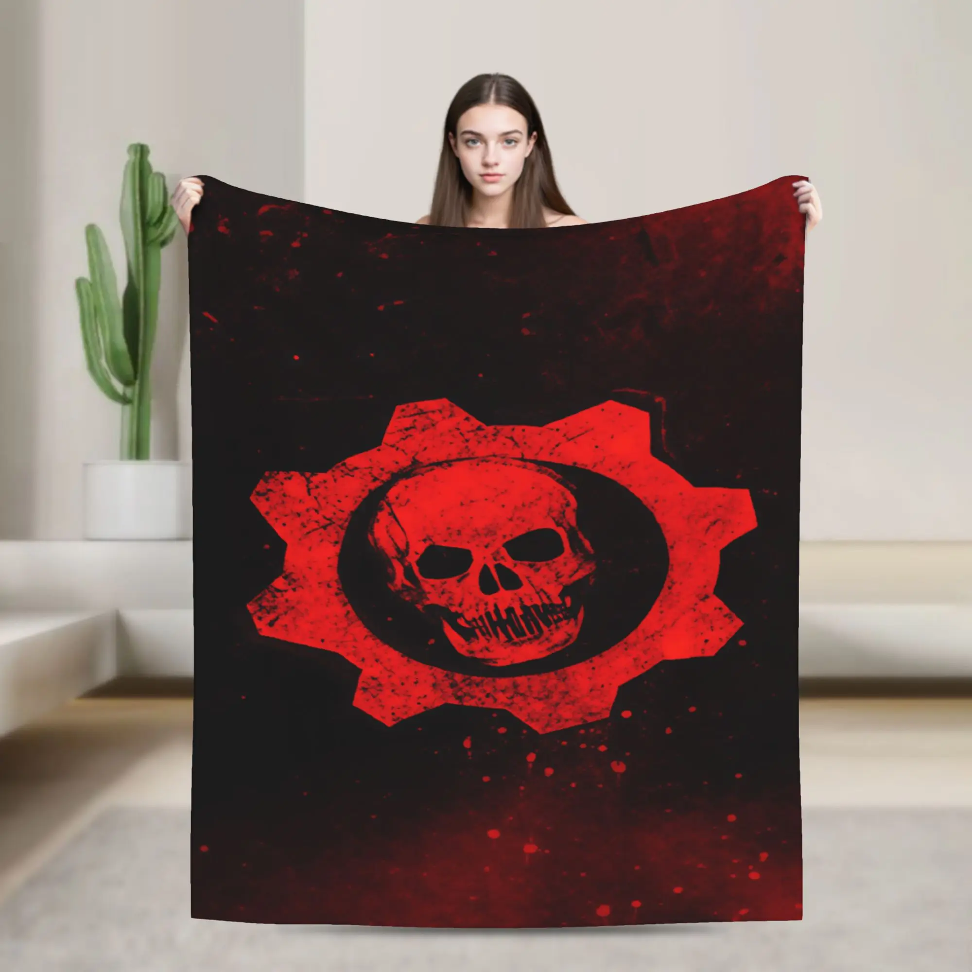 Soft Cozy Blankets Travel Office G-Gears Of War Throw Blanket Novelty  Bedspread For Living Room