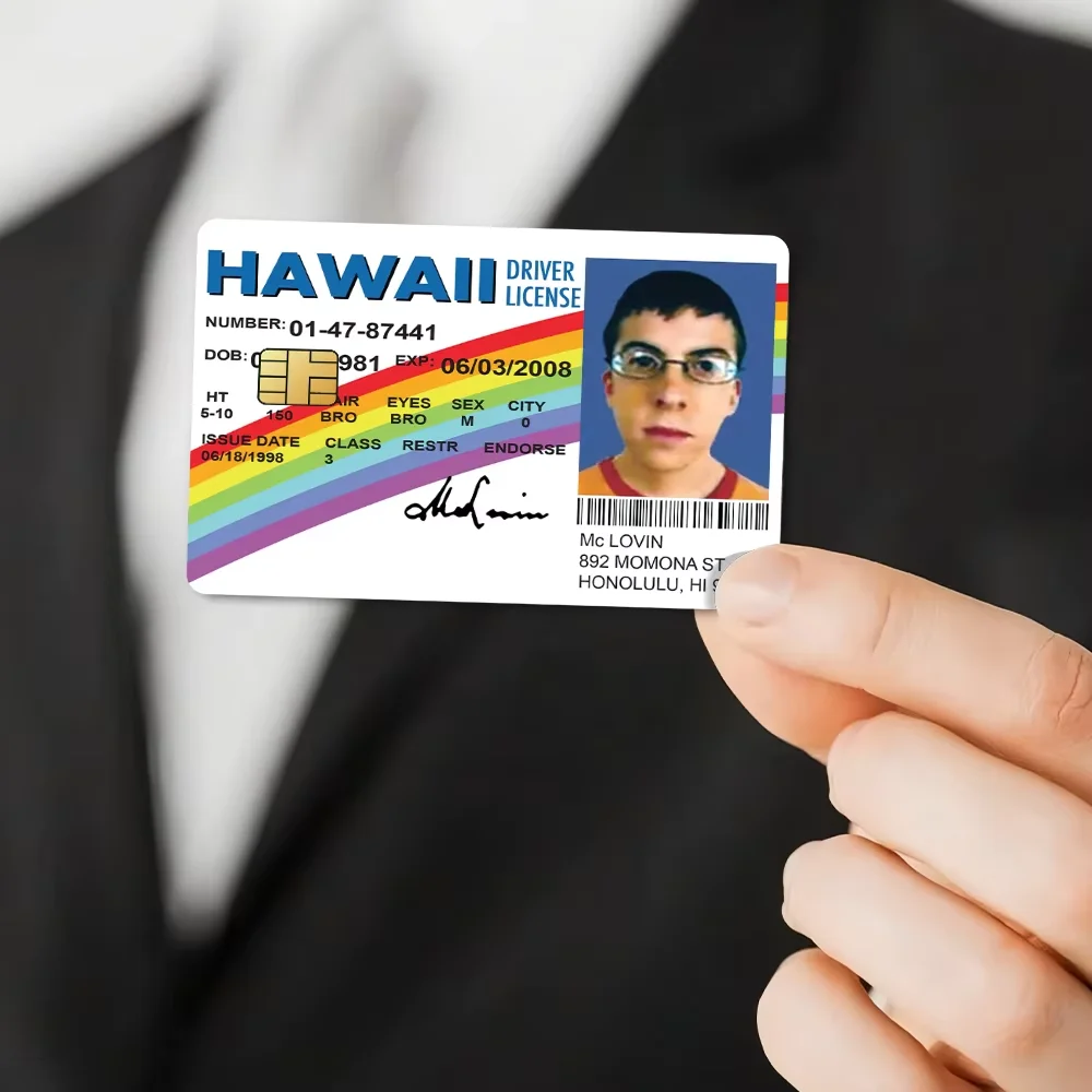 

4PCS/set Mclovin Style Bank Credit Cards Stickers Waterproof PVC Bus Pass Front Sticker Anti-Scratch DIY Debit Film Skin Covers