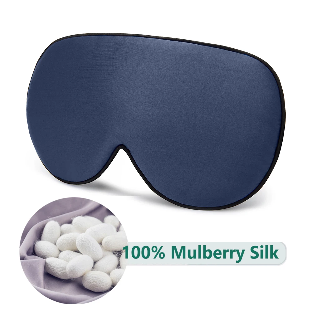 100% Natural Mulberry Silk Sleep Mask Soft Eye Patches Soft Blindfold Smooth Eye Mask Eyeshade Eye Cover Patch Bandage Comfort