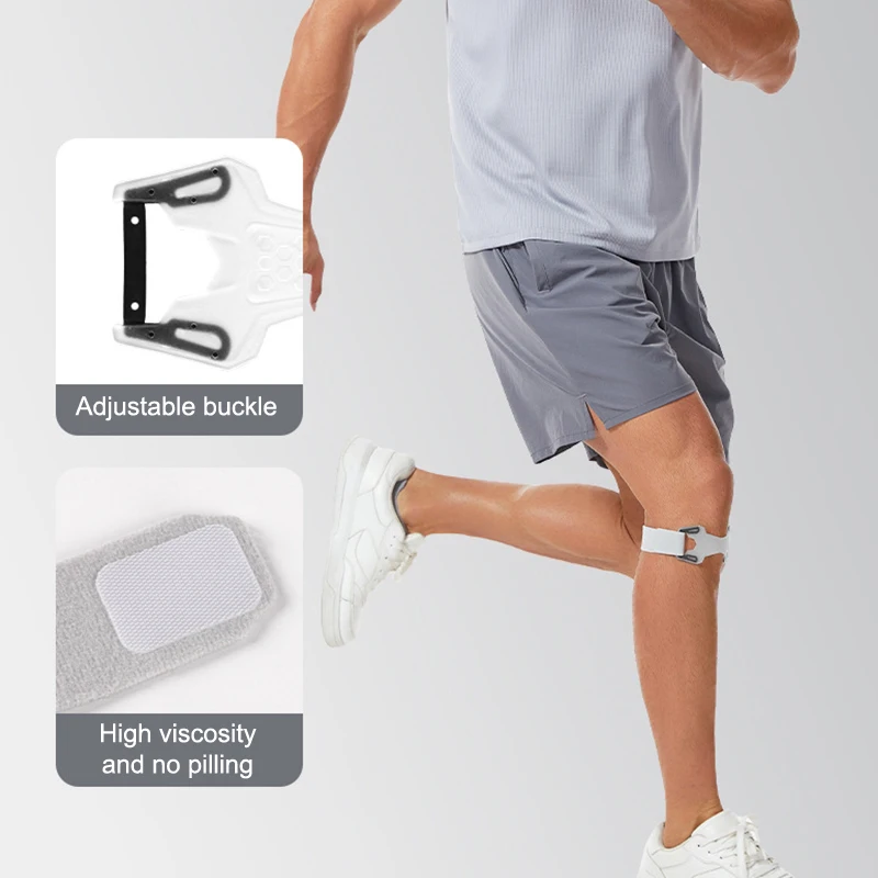 Patella Kneecap Band Adjustable Silicone Knee Tendon Strap Pressurized Protector Knee Pad Basketball Sports Shock Absorption