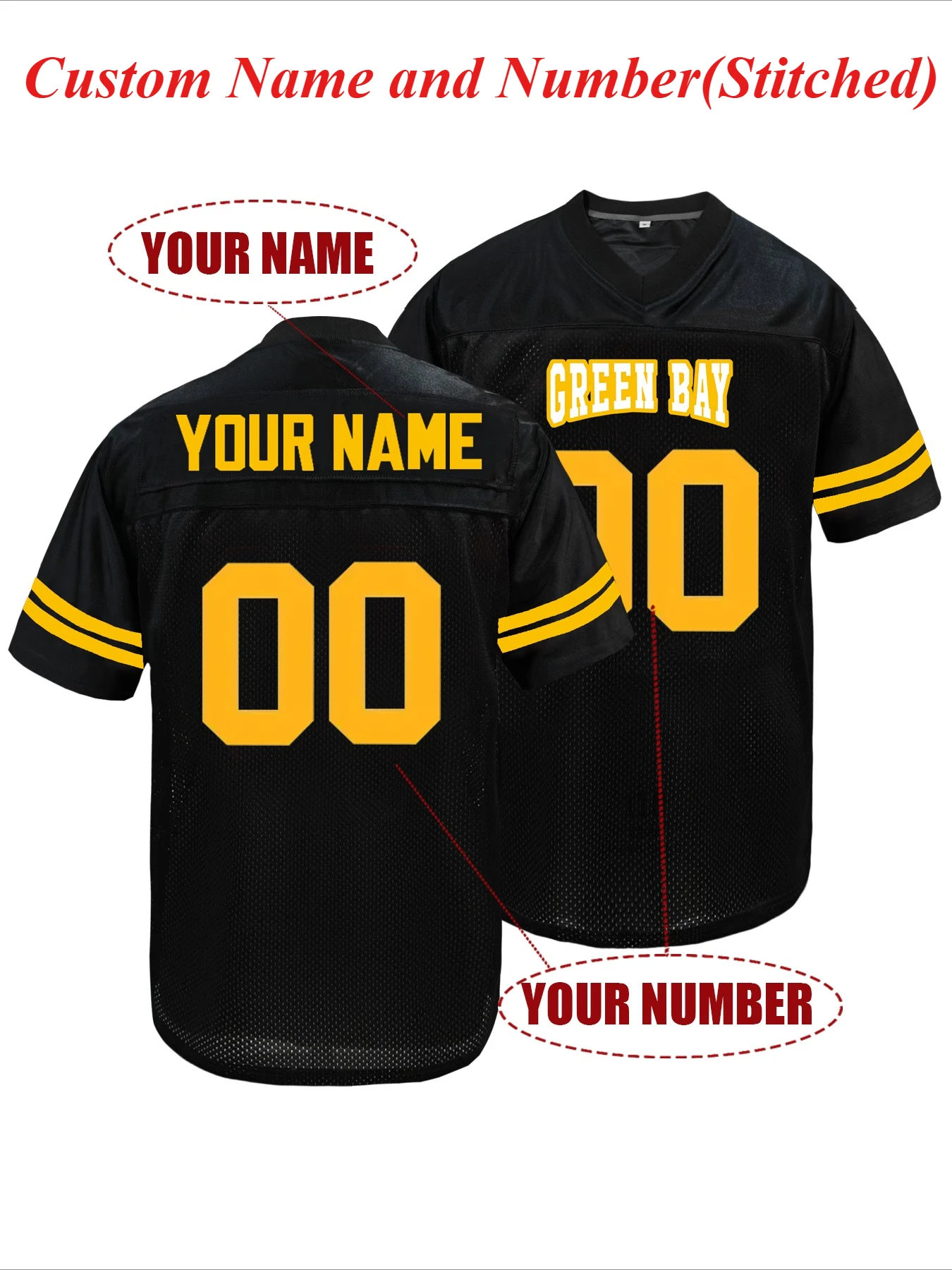 Stitched Football Jersey Custom Detroit,Buffalo,Dallas,Kansas City,Pittsburgh,Green Bay,Los Angeles,Las Vegas,Chicago