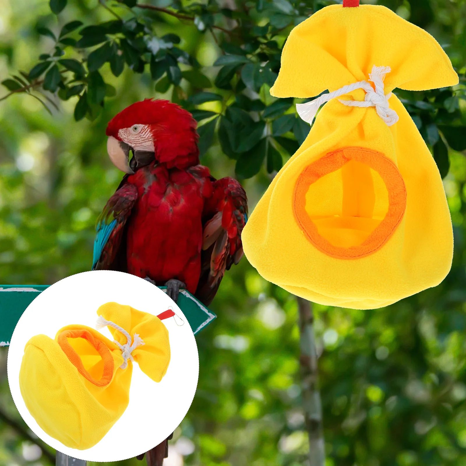 

Parrot Sleeping Nest Lightweight Durable Fleece Bag Hanging Tent for Birds Indoor Outdoor Cage Accessories Pet Supplies
