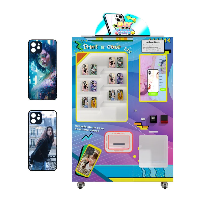 Mobile Phone Cover Self-service Vending Machine Makes It Easy and Quick to Get a DIY Style Phone case  Customized FL Wholesale