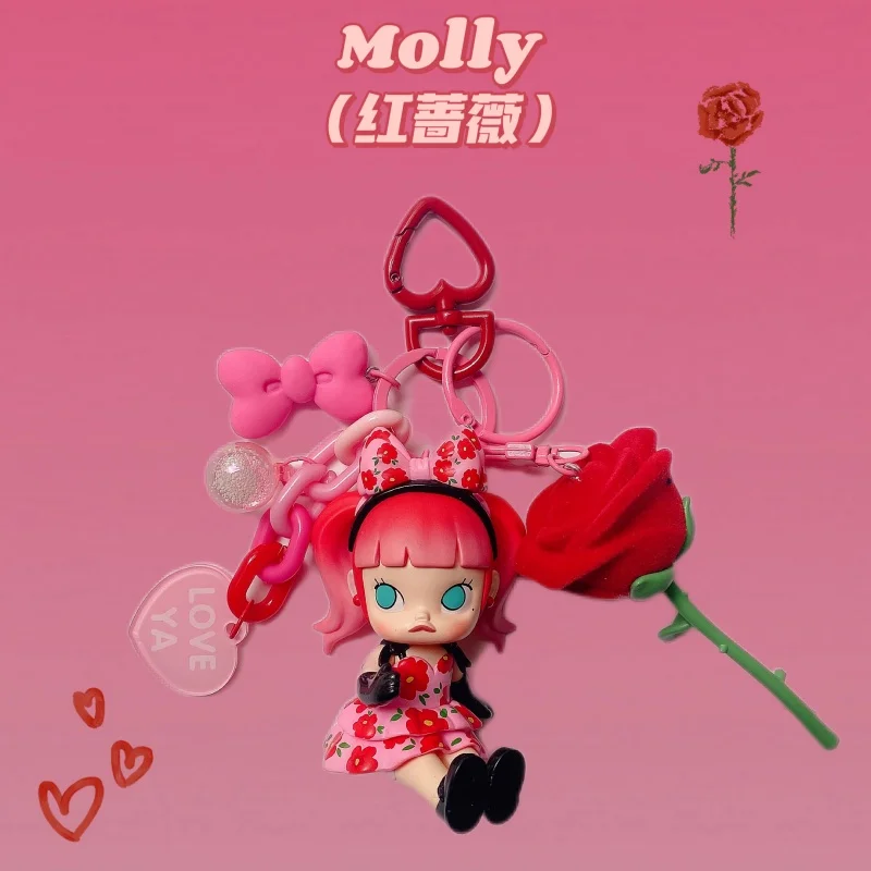 New Molly Red Rose Little Devil Cartoon Car Keychain Cute Bag Hangings Bag Pedant Accessories Kawaii Girls Birthday/Xmas Gifts、