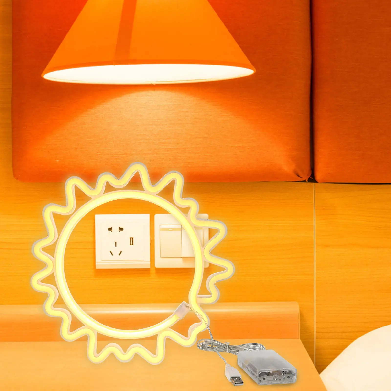 

Светодиодная неоновая лампа с питанием от USB, креативный светильник для создания атмосферы, ночник, декор для комнаты, настенный или настольный светильник, креативная неоновая лампа