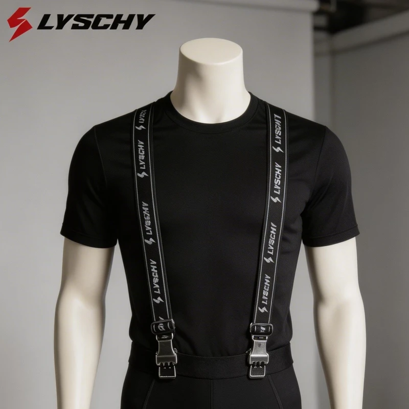 Motorcycle Pants Suspenders Men High Elastic Adjustable 40mm Motorbike Motocross Trousers Straps Adventure Touring Braces