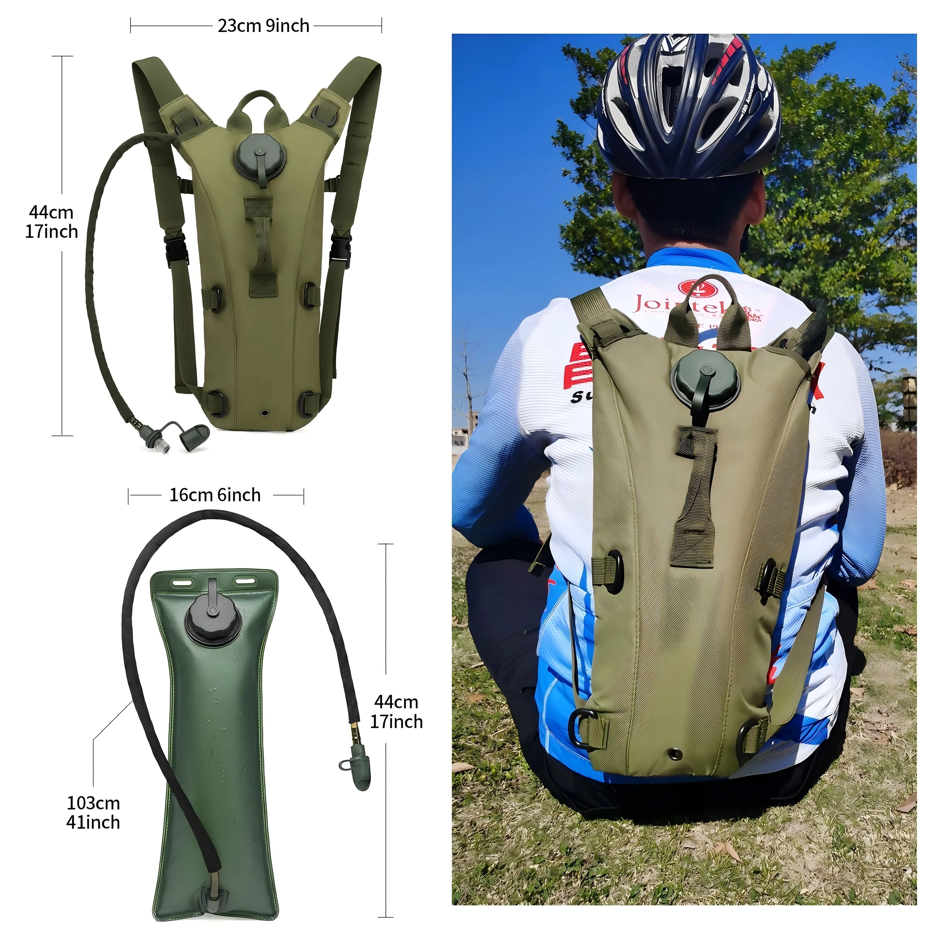 

Cross-country army camouflage water bottle hiking tactical bag sports outdoor running bicycle riding water bag backpack