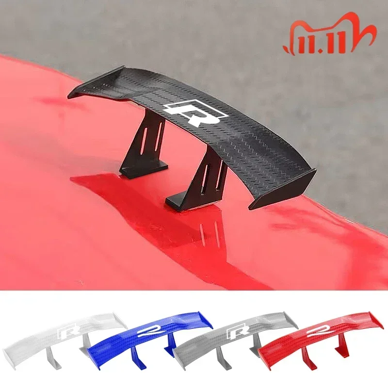 Carbon Look Car Rear Spoiler Mini Wing Small Model Decoration For Volkswagen Tiguan Bora POLO PASSAT CC Touran GOLF Jetta Arteon