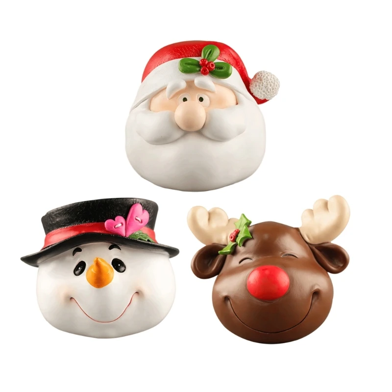 

Christmas Elk Santa Snowman Ornaments Garden Micro Landscape Desktop Decoration