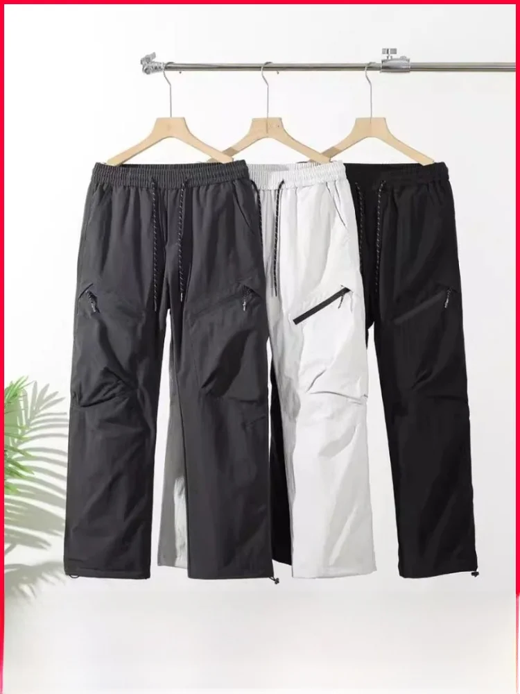 

Водонепроницаемые мужские рабочие брюки с наполнителем из пуха 90 Du, теплые, ветрозащитные, универсальные, длинные, из полиэфирного волокна, повседневные