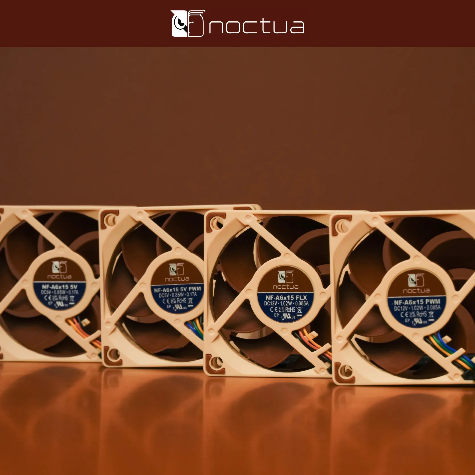 Noctua NF-A6X15 Quiet cooling fan，60x60x15mm/SSO2 bearings/Material Fibre-glass reinforced PBT/High performance cooling fan