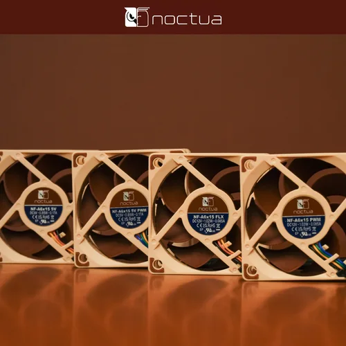 Imagen 2 del producto Noctua NF-A6X15 Ventilador de refrigeración silencioso, 60x60x15 mm/rodamientos SSD2/Material PBT reforzado con fibra de vidrio/ventilador de refrigeración de alto rendimiento