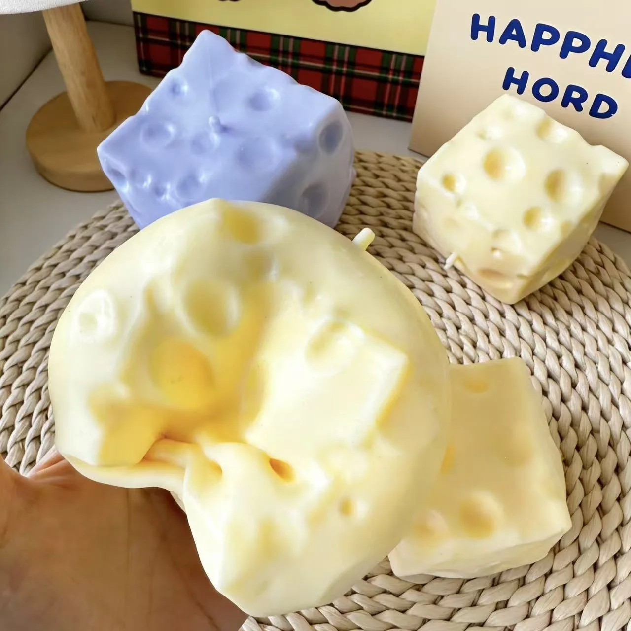 Jouet anti-stress en forme de fromage, élastique et rebondissant, le plus vendu, à l'huile de coco