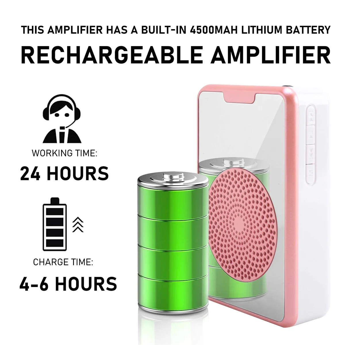 Portable Voice Amplifier for Teachers with Microphone Headset,Rechargeable Speaker for Training,Tour Guide,Classroom