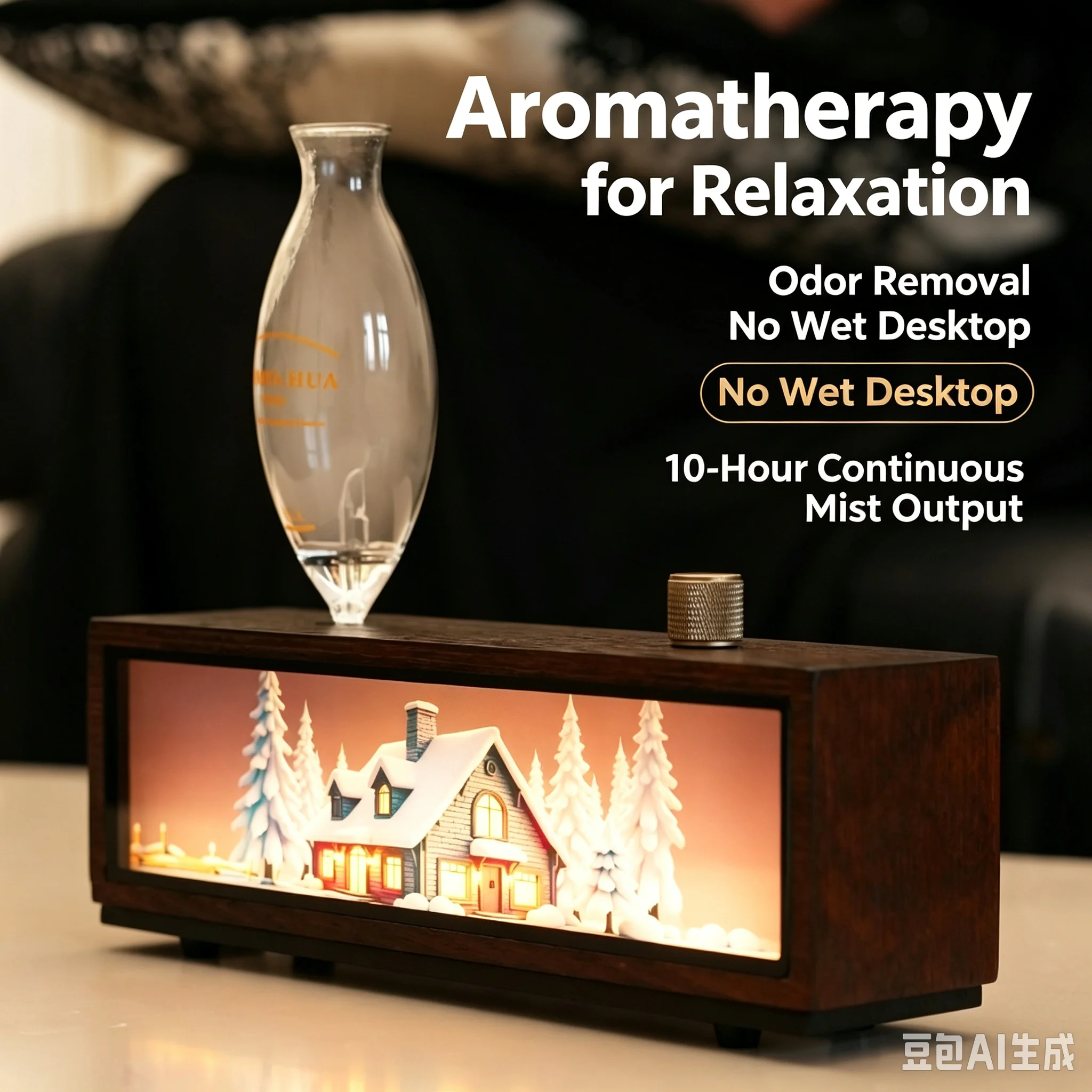 simulation-igloo-fireplace-aroma-diffuser-for-home-bedroom-air-conditioned-room-humidifier-automatic-scent-sprayer-decor