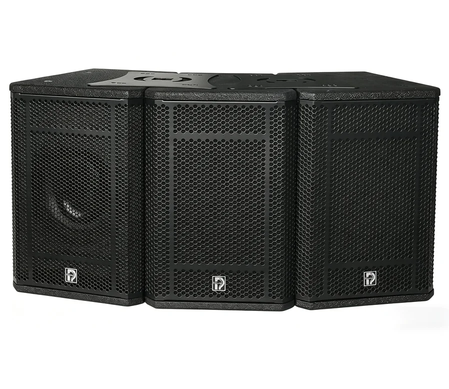 I.E.voice OEM/ODM Wholesale Compact High SPL Hi-Res Audio 8in Coaxial Stack Array Speaker 8.0 Ohm 2-Channel Square Birch Plywood