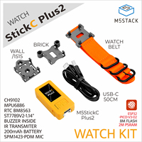 M5Stack Official M5StickC PLUS2 with Watch Accessories ESP32-PICO-V3-02 Mini IoT Development Kit BLE and WiFi IoT Controller