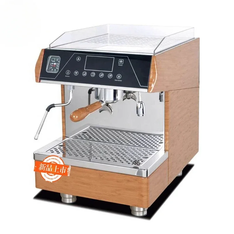 

Commercial Professional Espresso Two Head Semi Auto Cappuccino Coffee Machine Black Red Body Copper