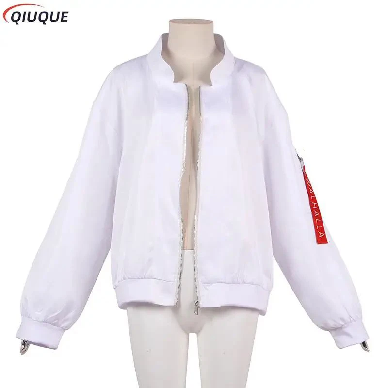 

Аниме Мстители Косплей Ханемия Казутора Косплей Костюм Белая куртка на молнии Walhalla Мужчины Женщины Пальто Майки Дракен Топы Наряд