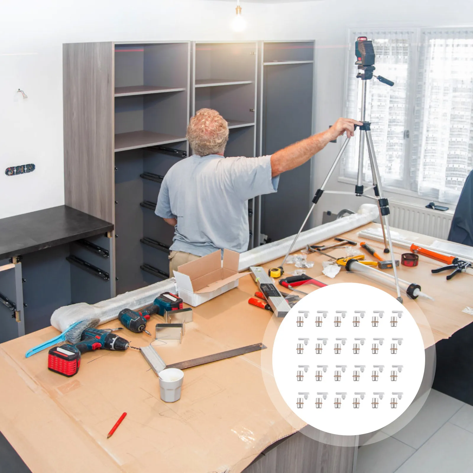 

24Pcs Durable Iron Shelf Support Pegs Easy Installation Rustproof Smooth Surface for Cabinets Cupboards Shelves