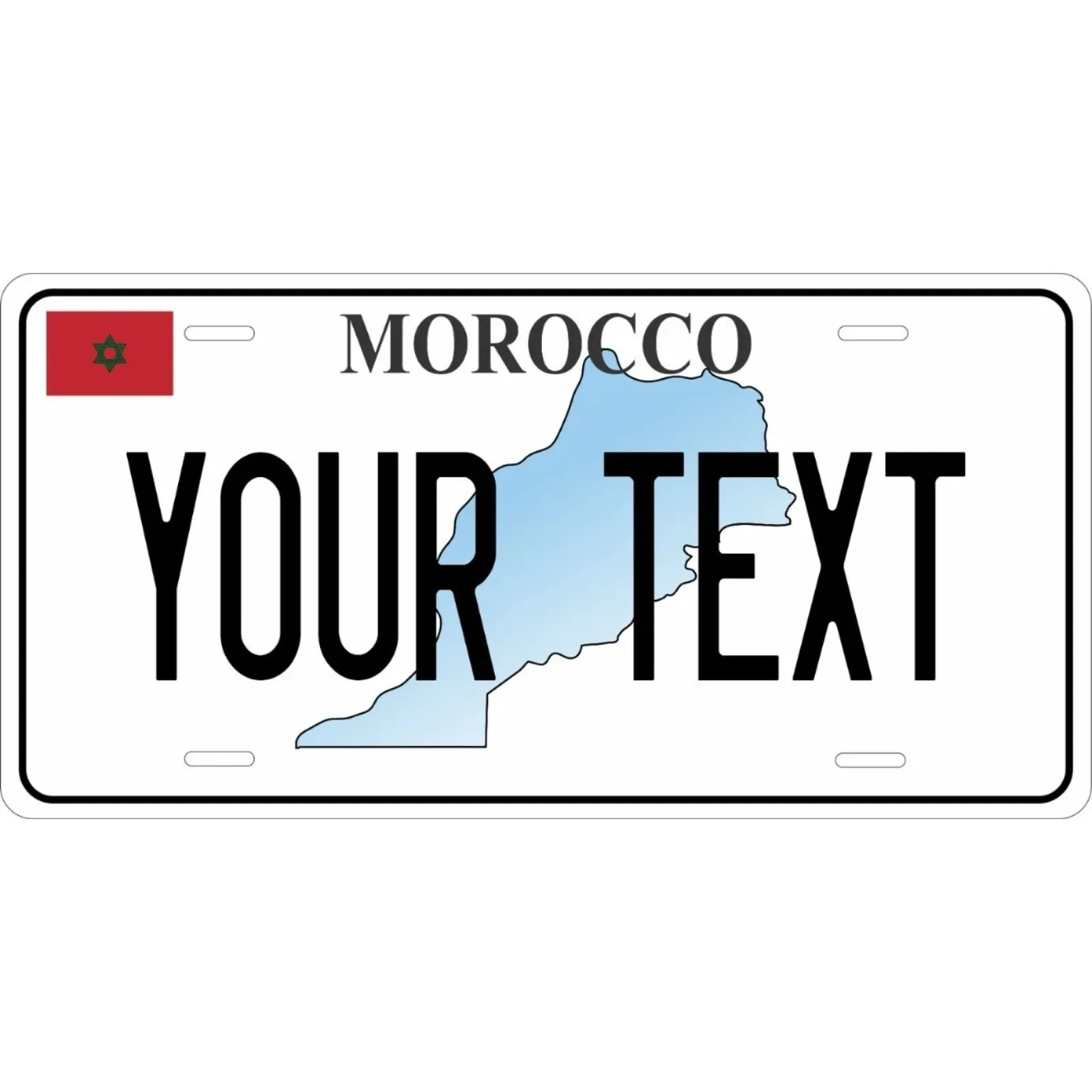 1PC 2D Flat Custom Morocco Outline Decorative Tag, Personalized, Dustproof & Waterproof, Home Decor (Only Decoration)